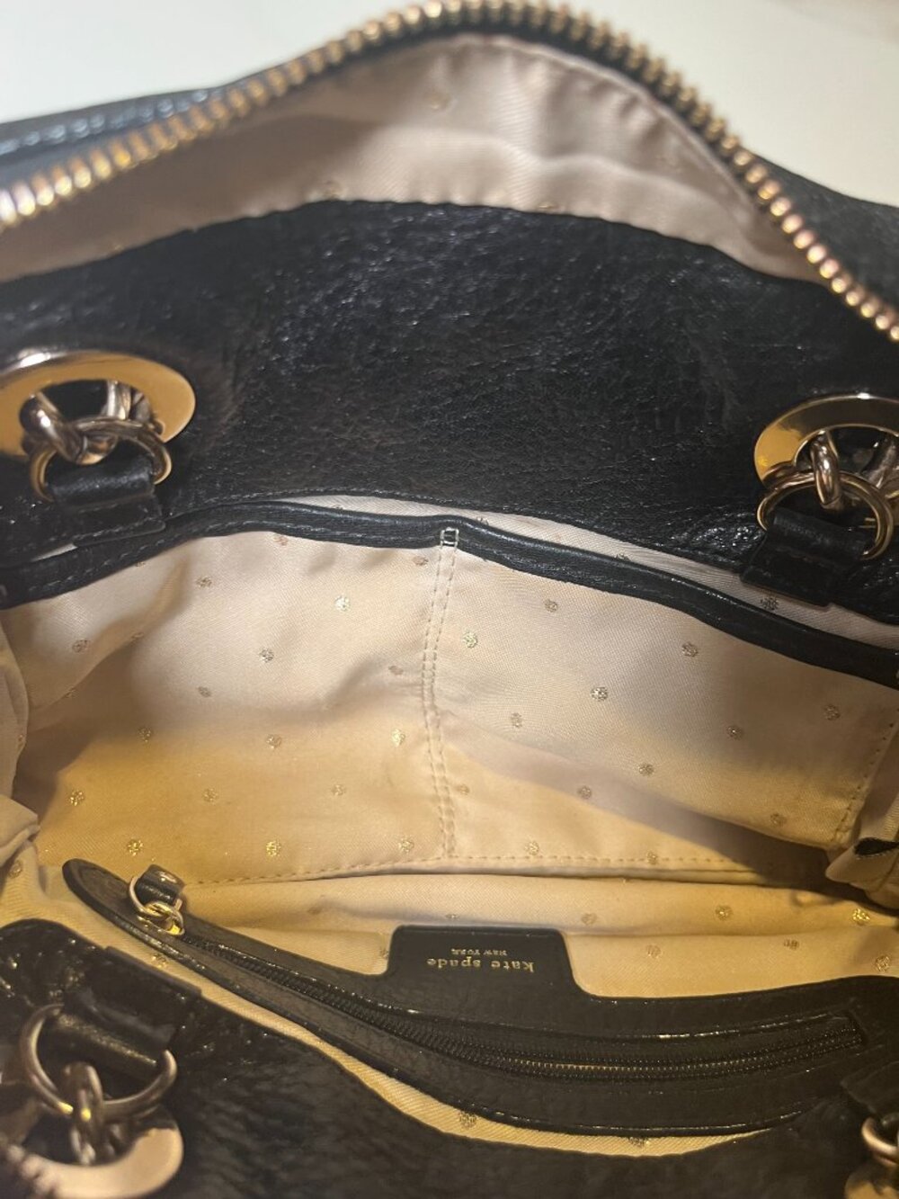 Kate Spade New York Elizabeth Gold Coast Quilted Black Leather Shoulder Bag - Picture 13 of 14
